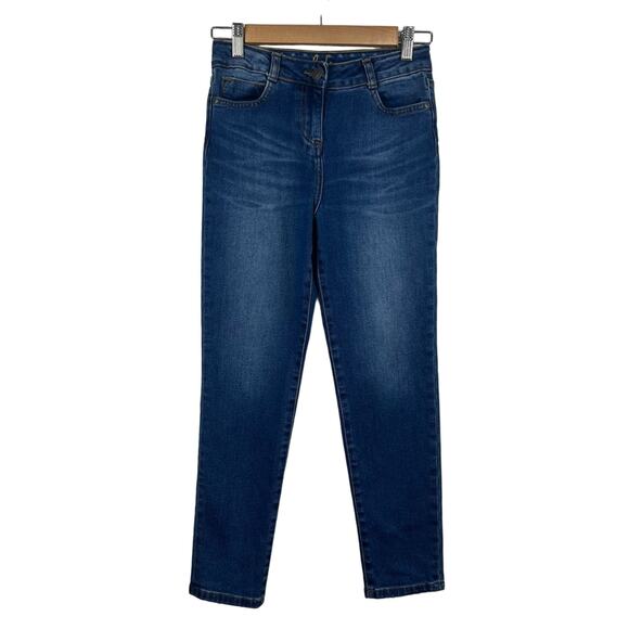 Boden Girl's Med Wash Adjustable High Waisted Skinny Leg Denim Jeans Size 10 - Picture 1 of 8